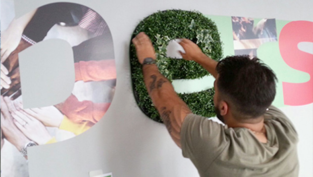 Sodexo 2 3d Letters Installation