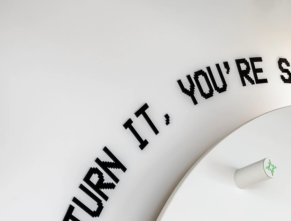 Custom 3D Perspex Wall Typography