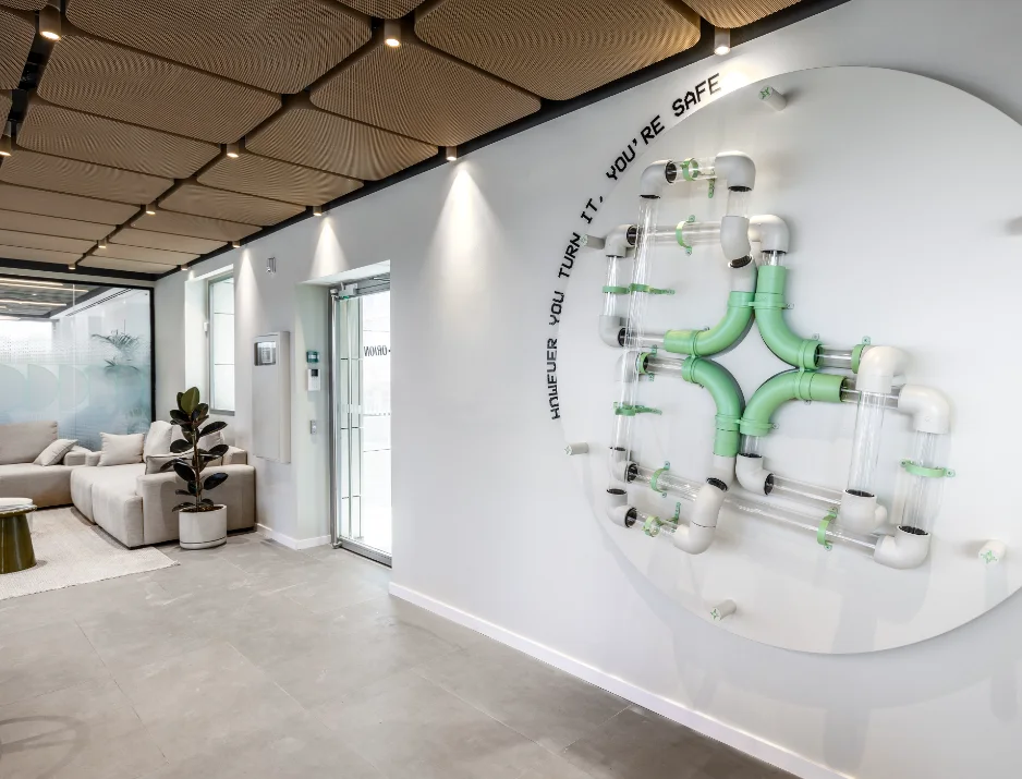 Large 3D interactive custom wall installation